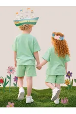 Oversize Mint Unisex T-shirt Şort Takım