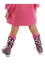 Leopar Desenli Kız Çocuk Tozluk