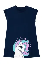 Renkli Unicorn Kız Çocuk Elbise