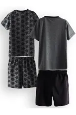 Yıldızlı Dino Erkek Çocuk 2'li Pijama Takımı