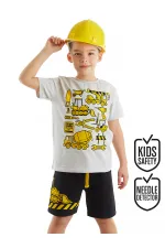 İnşaat Araçları Erkek Çocuk T-shirt Şort Takım