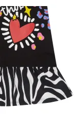Robe de fille à motif zèbre et cœur