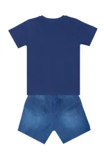 Space Erkek Çocuk T-shirt Denim Şort Takım