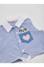 Rakun Kız Gömlek Denim Şort Takım