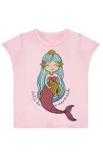Ensemble T-shirt et short pour fille sirène