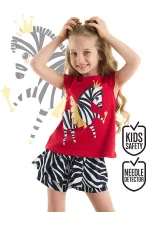 Ballerina Zebra Girl's T-Shirt and Shorts Set