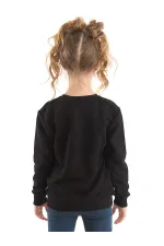 Sweat-shirt noir pour fille coccinelle