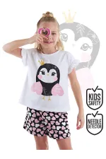 Cute Owl Girl's T-shirt and Shorts Set