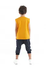 Motocross Erkek Çocuk T-shirt Kapri Şort Takım