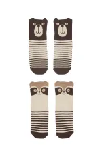 Bear and Raccoon Boys' 2-Pack Socket Socks