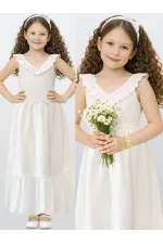 Robe blanche texturée pour fille
