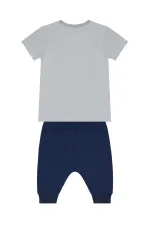 Fermuar Dino Erkek Çocuk T-shirt Kapri Şort Takım