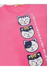Japan Cats Kız Çocuk T-shirt Pantolon Takım Japan Cats Kız Çocuk T-shirt Pantolon Takım