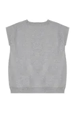 Elegant Unicorn Girl's Grey and Black Tunic and Leggings Set