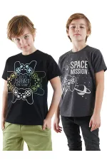 Oyunu Başlat Erkek Çocuk 2'li T-shirt Takım