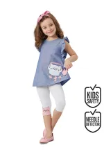 Deniz Kedisi Kız Çocuk Tunik Tayt Takım
