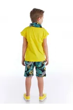 Hawaii Erkek Çocuk T-shirt Şort Bandana Takım