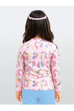 UV Korumalı Unicorn Kız Çocuk Mayo T-shirt