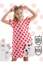 Robe en popeline rose Chubby Cat Girl