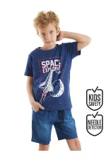 Space Erkek Çocuk T-shirt Denim Şort Takım