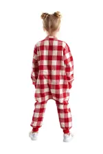 Fox Ekose Kız Çocuk Dokuma Tulum