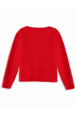 Crop Top Kız Çocuk Kırmızı Sweat