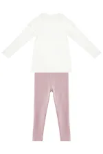 Ensemble legging et tunique en velours à motif lapin fille