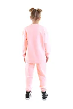 Ensemble de survêtement rose à rayures pour filles