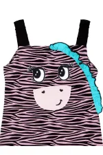 Zebra Ruffled Girl's Jumpsuit