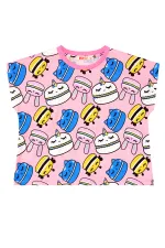 Tatlı Kurabiyeler Kız Çocuk T-shirt Şort Takım Tatlı Kurabiyeler Kız Çocuk T-shirt Şort Takım