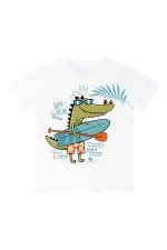 Timsah Erkek Çocuk T-shirt Gabardin Şort Takım