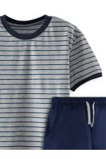 Ensemble t-shirt et short basique pour garçon