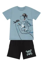 Korsan Dinolar Erkek Çocuk T-shirt Şort Takım