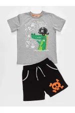 Korsan Timsah Erkek Çocuk T-shirt Şort Takım