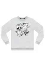 Rawr Dino Erkek Çocuk Gri Melanj Sweat