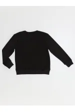 Sweat-shirt noir pour fille coccinelle