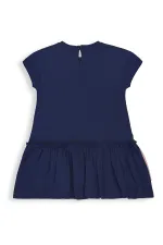 Robe d'été bleu marine en tulle à motif licorne pour fille