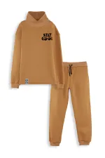 Stay Cool Oversize Boys' Mustard Tracksuit Set