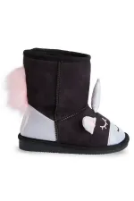 Bottes licorne noires pour fille