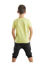 Sharks Erkek Çocuk T-shirt Kapri Şort Takım