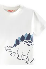 Dinosaur Boy's T-shirt and Muslin Shorts Set