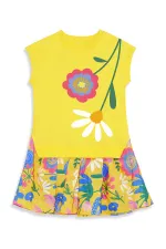 Robe de fille à fleurs jaunes
