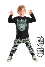 Kamuflaj Kaplan Erkek Çocuk T-shirt Pantolon Takım