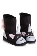 Bottes licorne noires pour fille