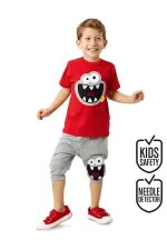Kahkaha Erkek Çocuk T-shirt Kapri Şort Takım