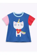 Kalpli Kedi Kız Çocuk T-shirt Tayt Takım