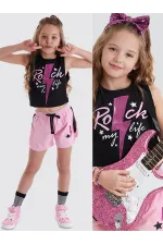 Rock Life Kız Çocuk Crop Top Şort Takım