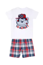 Monkey Ekose Erkek Çocuk T-shirt Şort Takım