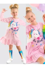 Unicorn Magic Kız Çocuk Pembe Elbise