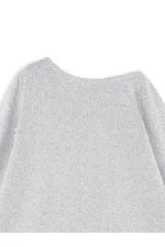 Girl's Asymmetrical Grey Knitted Dress